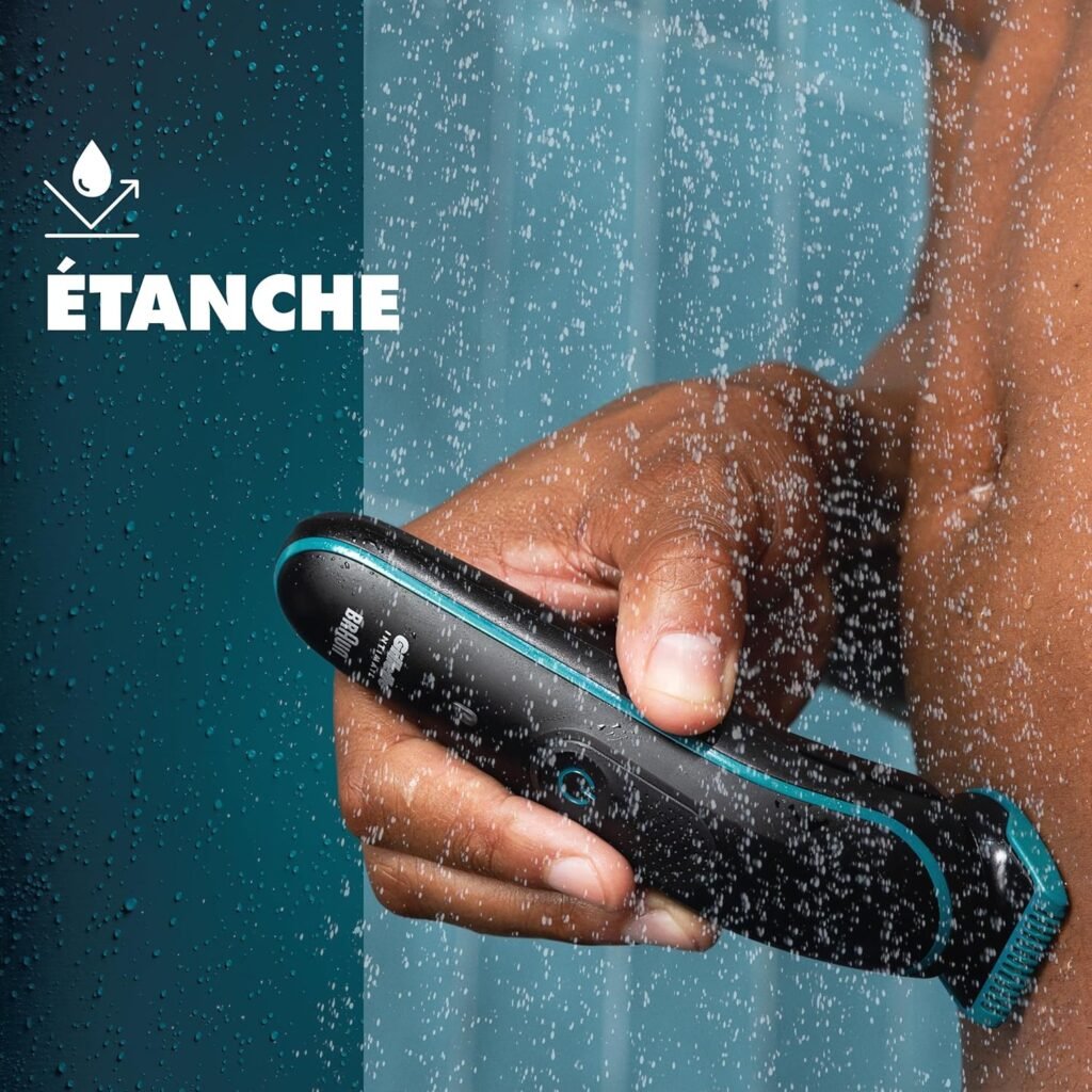 Gillette Intimate Tondeuse Intime Homme I5 - Tondeuse Pour Zone Intime - Étanche Sans Fil - Utilisation Sur Peau Sèche Ou Humide - Rasoir Pour Homme - Lames Puissantes Et Inusables