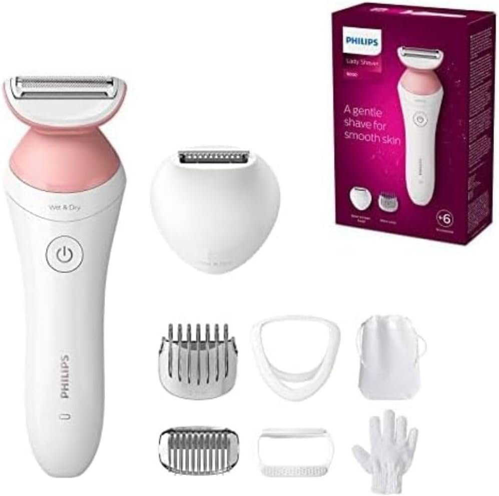 Philips Tondeuse Féminine Série 6000 BRL146/00 sans fil pour utilisation humide et sèche - Blanc