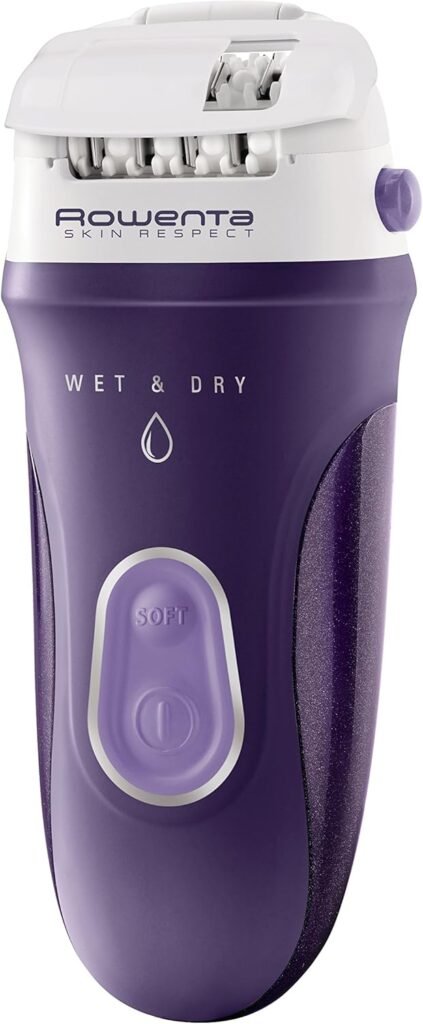 Rowenta Ep8050 Skin respect Wet & Dry Épilateur électrique pour femme, avec 5 accessoires et technologie qui respecte la peau