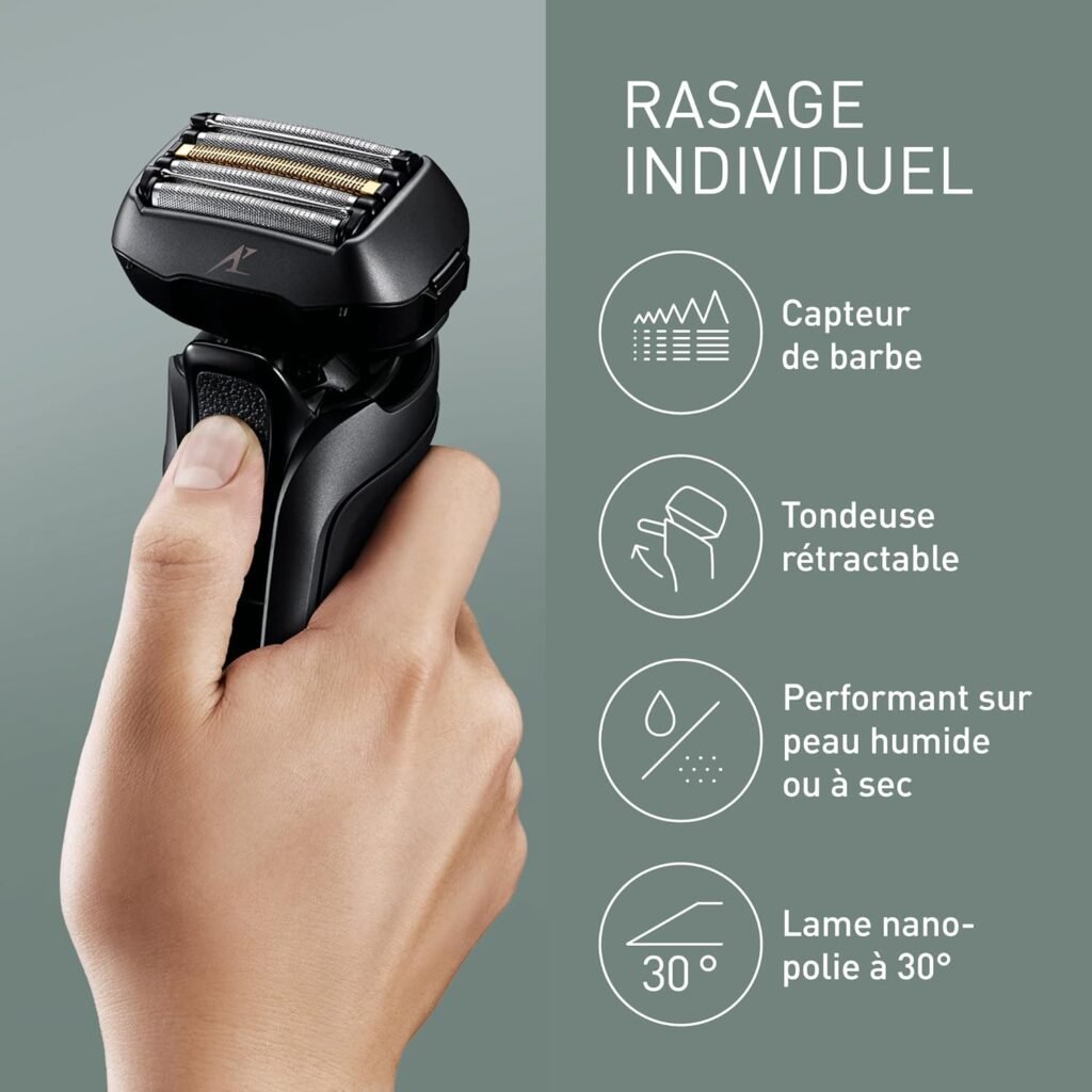 Rasoir électrique Panasonic ES LV6U K803 - Rasage de près et confortable