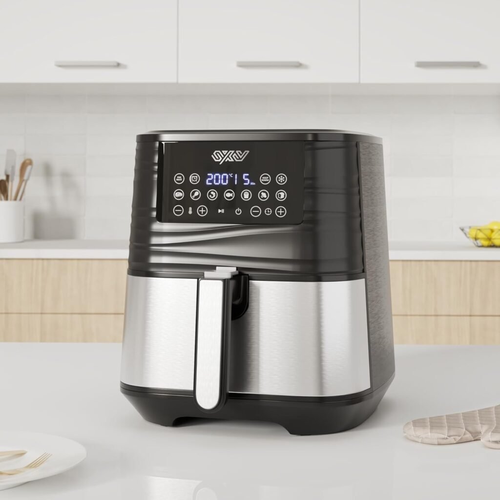 Friteuse à air chaud Innsky 5,5 L XXL, 1700 W avec écran tactile numérique LED et 7 programmes - Vue principale