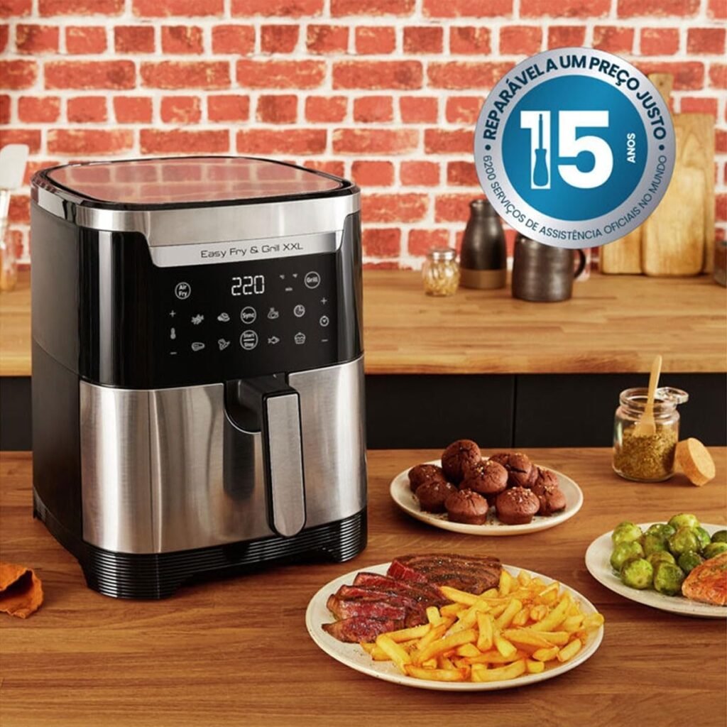 Moulinex Easy Fry & Grill XXL Freidora de Aire Digital 6.5L Acero Inoxidable - Imagen de producto.