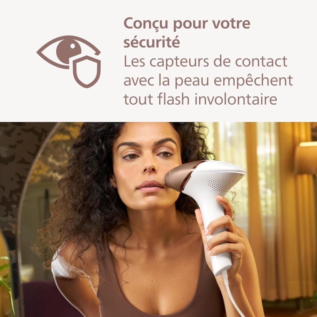 Épilateur Philips Lumea série 8000, technologie SenseIQ, 4 accessoires inclus, modèle BRI948/00