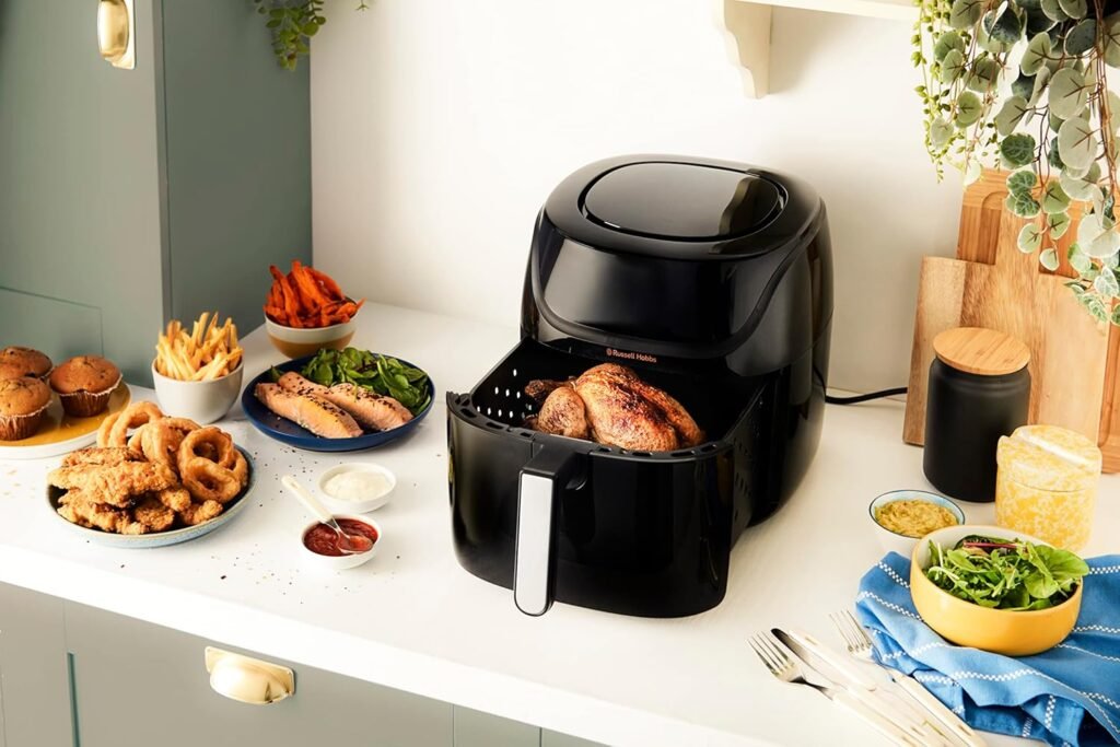 Friteuse sans huile Russell Hobbs Air fryer 4L, multicuiseur 7en1 avec 10 programmes, Rapid Air, contrôle tactile de la température, lave-vaisselle - Airfryer 27160-56