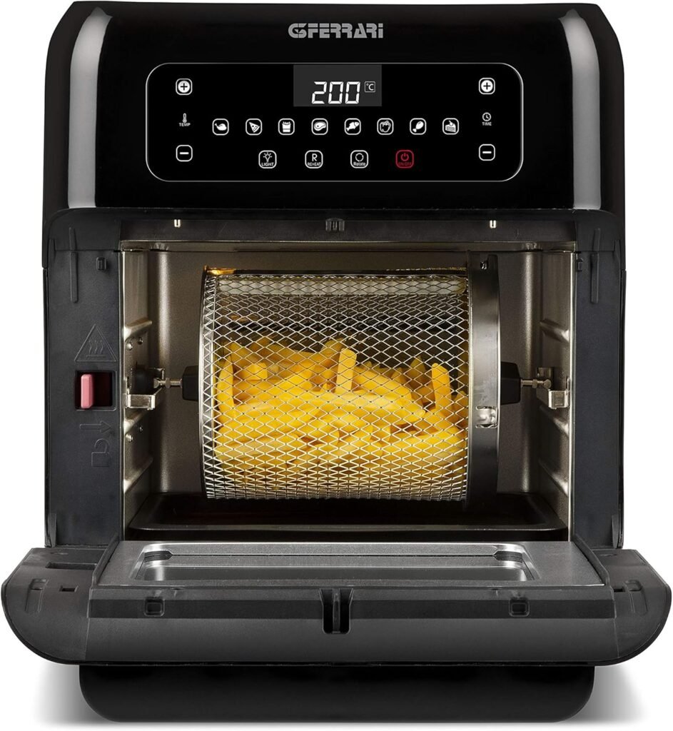 Friteuse à Air G3 Ferrari G10061 Friggisano 2.0, 11 Litres, 1500 W, 9 Programmes, Affichage numérique, Noir