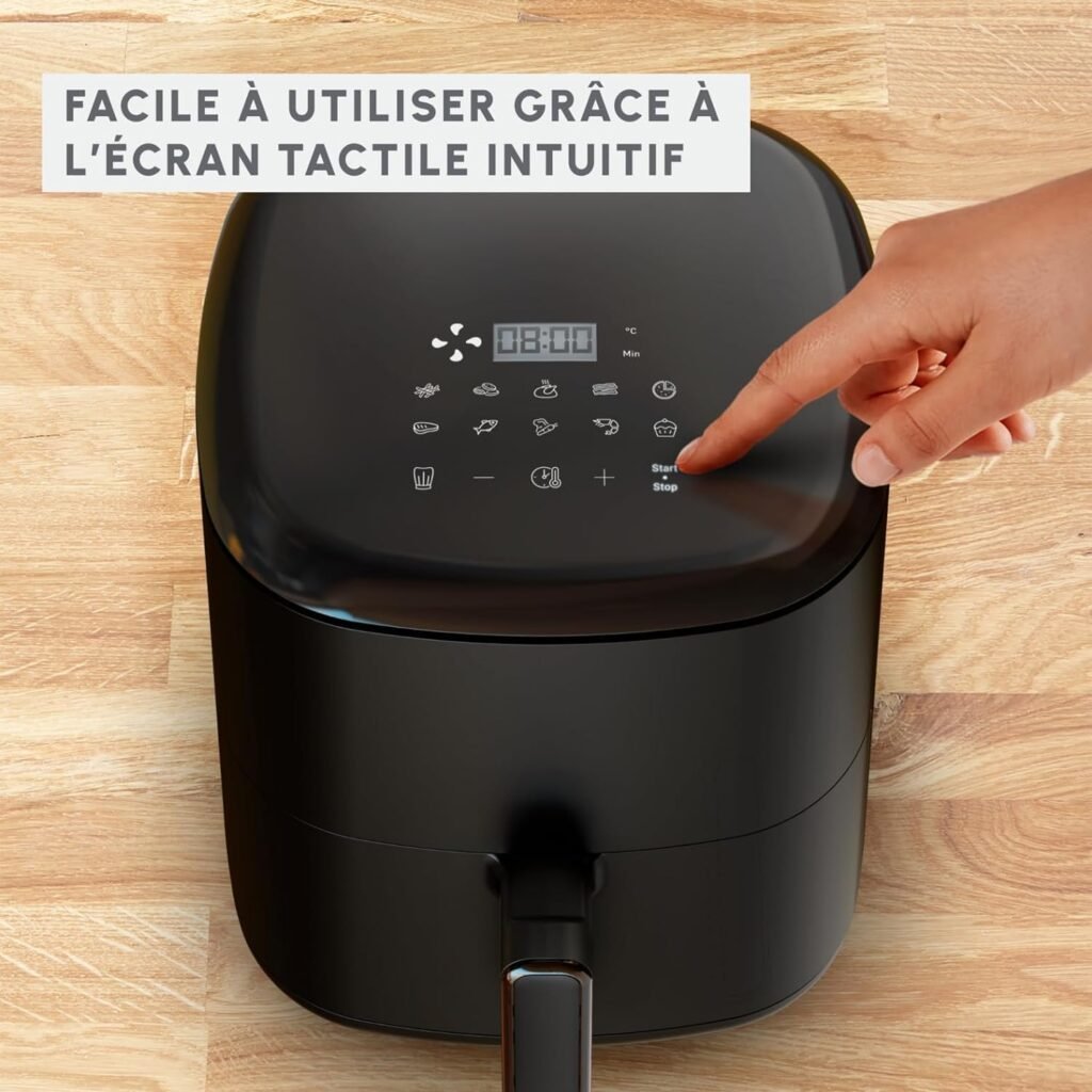 Friteuse Moulinex Easy Fry Max sans huile 5L XL - Jusqu'à 6 personnes - 10 programmes - Ecran tactile digital - Gain de temps et d'énergie - air fryer EZ245820