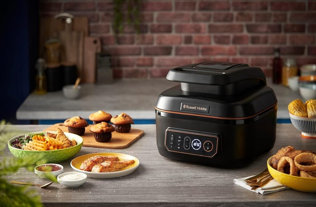 Friteuse sans huile Russell Hobbs Air Fryer XL 5,5l SatisFry 26520-56 - Multicuiseur & Gril 7en1 - Rapid Air - Contrôle température max 260° - Lave-vaisselle - Cuisine saine et délicieuse!