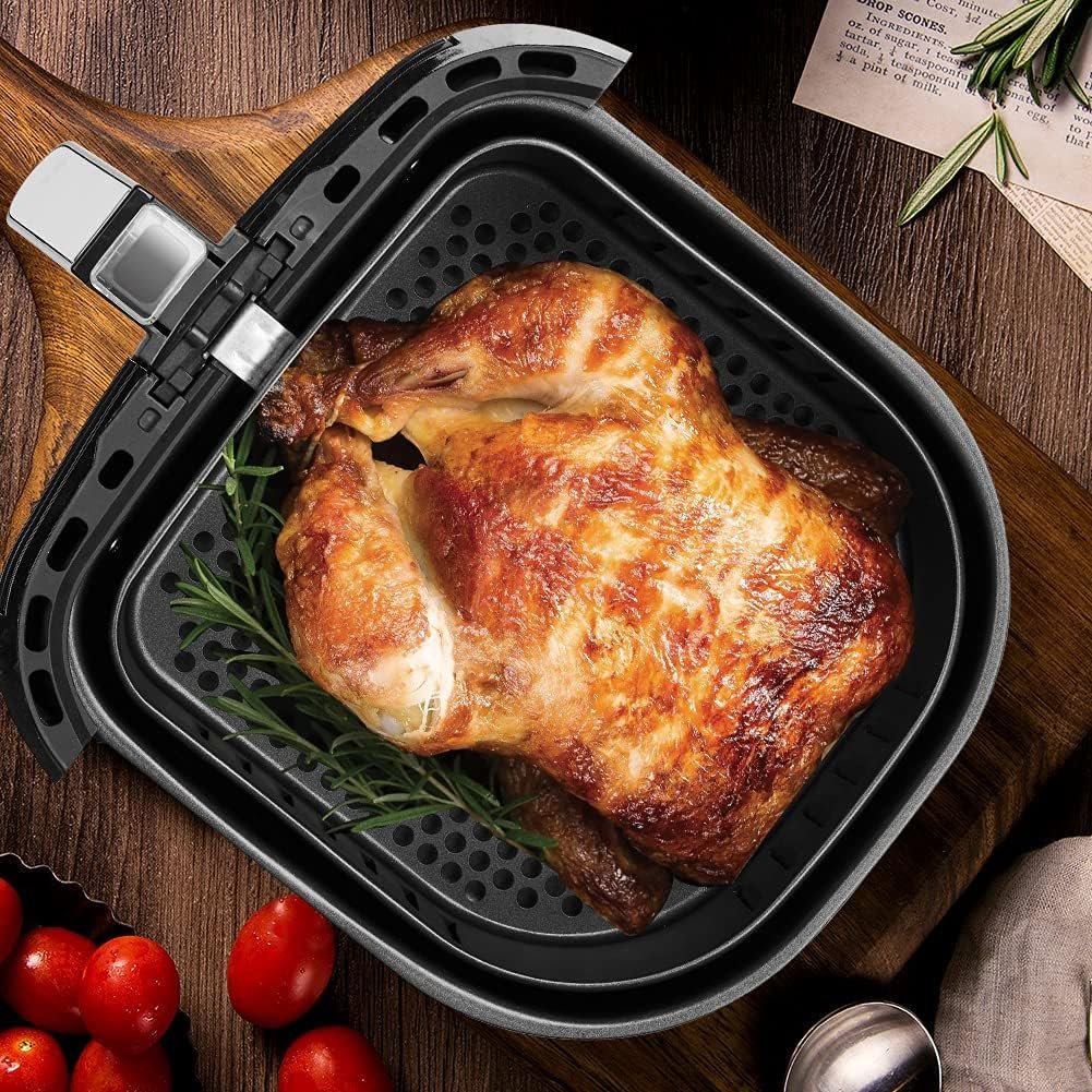 Friteuse sans Huile GRIFEMA GC2001 XXL 6,5L/1800W avec Écran Tactile LED, 12 Programmes - Cuisson Saine, Air Fryer Circulation d'air Rapide, Minuterie 60 Min et Température Réglable - Noir